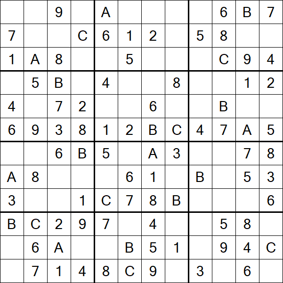 Sudoku 12x12 - Easy
