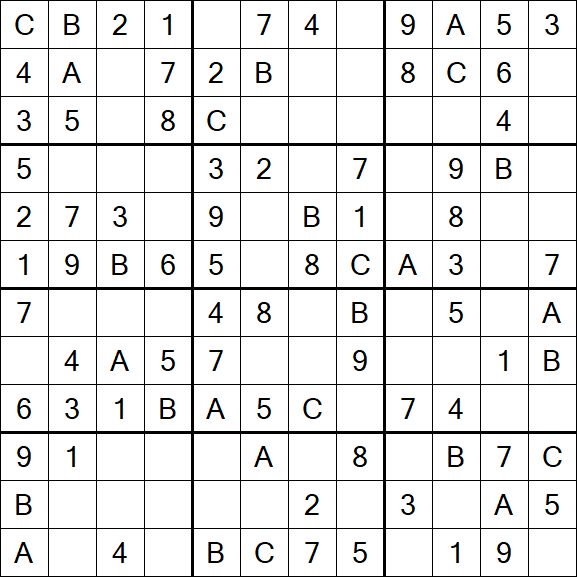 Sudoku 12x12 - Easy