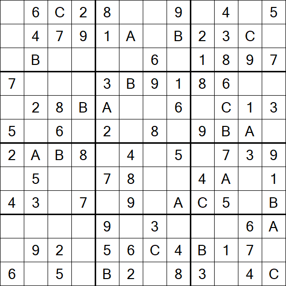 Sudoku 12x12 - Easy