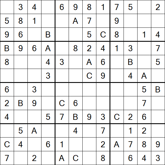 Sudoku 12x12 - Easy