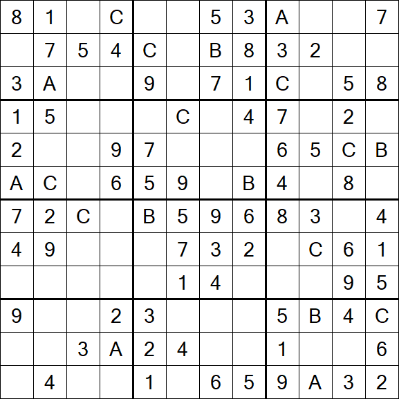 Sudoku 12x12 - Easy