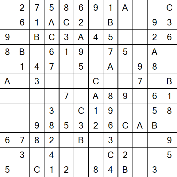Sudoku 12x12 - Easy