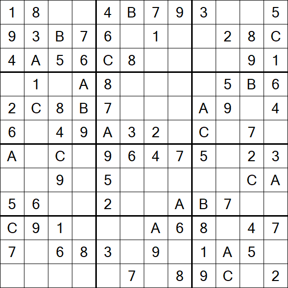 Sudoku 12x12 - Easy