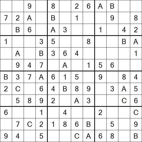 Sudoku 12x12 - Easy