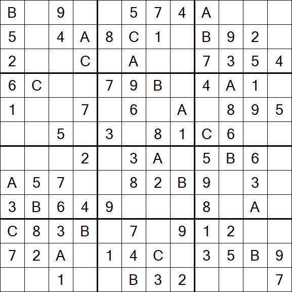 Sudoku 12x12 - Easy
