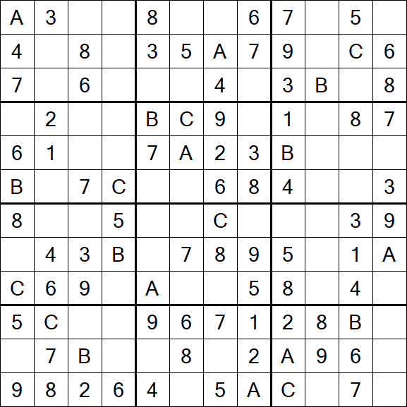 Sudoku 12x12 - Easy