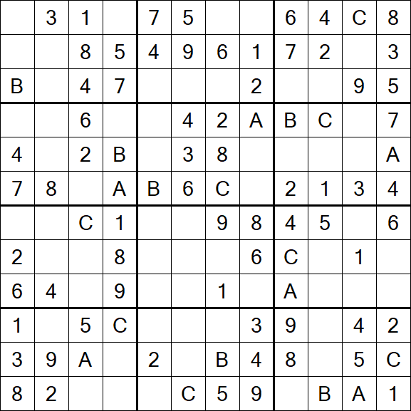 Sudoku 12x12 - Easy