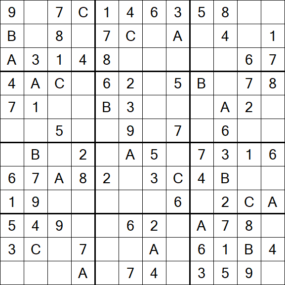 Sudoku 12x12 - Easy