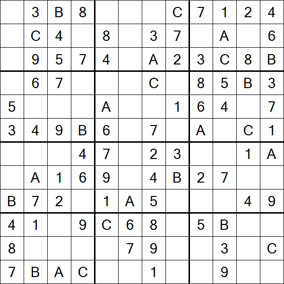 Sudoku 12x12 - Easy