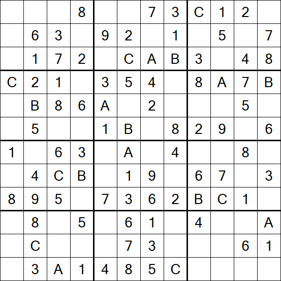 Sudoku 12x12 - Easy