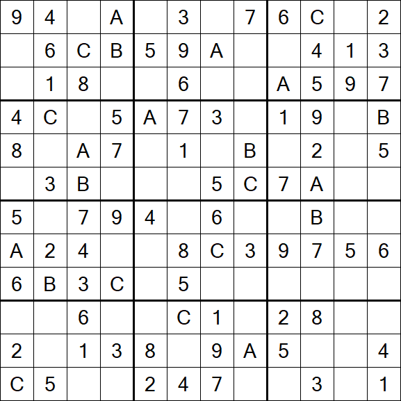 Sudoku 12x12 - Easy