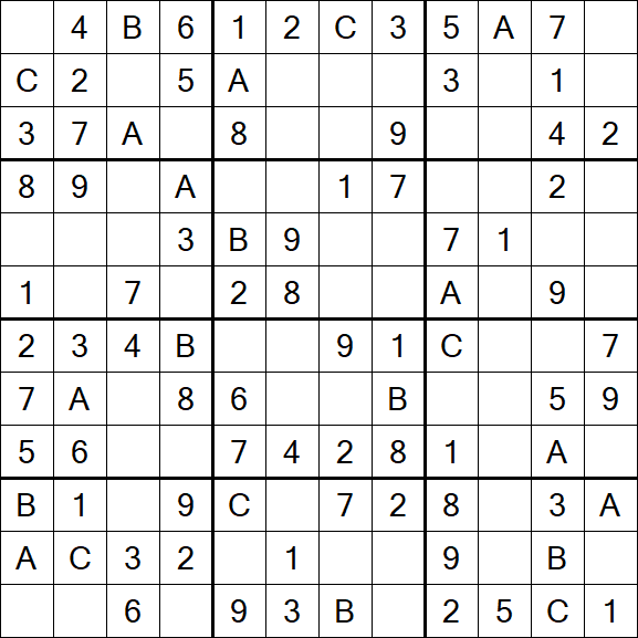 Sudoku 12x12 - Easy