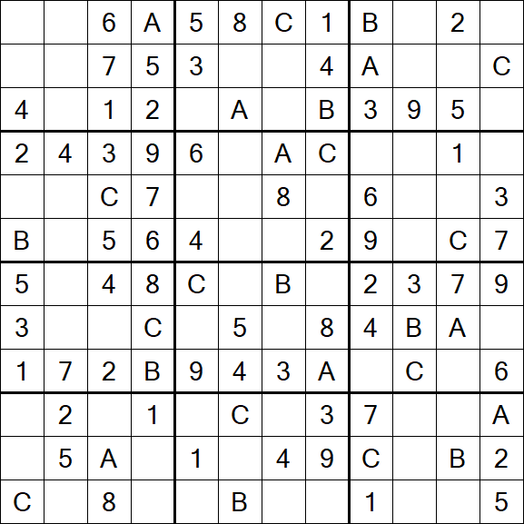 Sudoku 12x12 - Easy