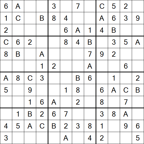 Sudoku 12x12 - Easy