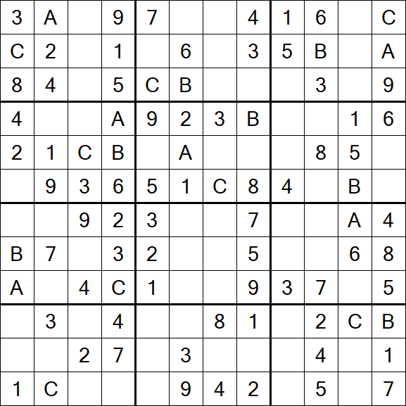 Sudoku 12x12 - Easy