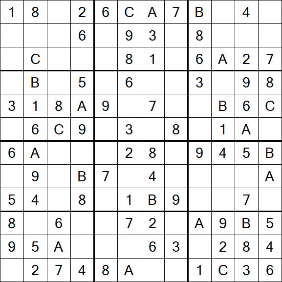 Sudoku 12x12 - Easy