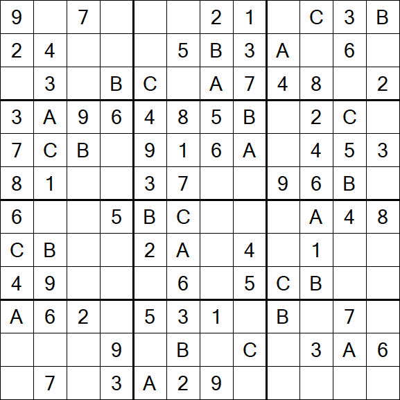 Sudoku 12x12 - Easy