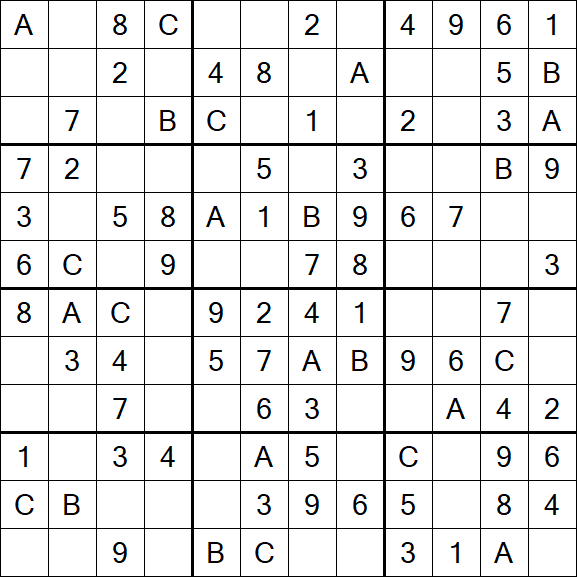 Sudoku 12x12 - Easy