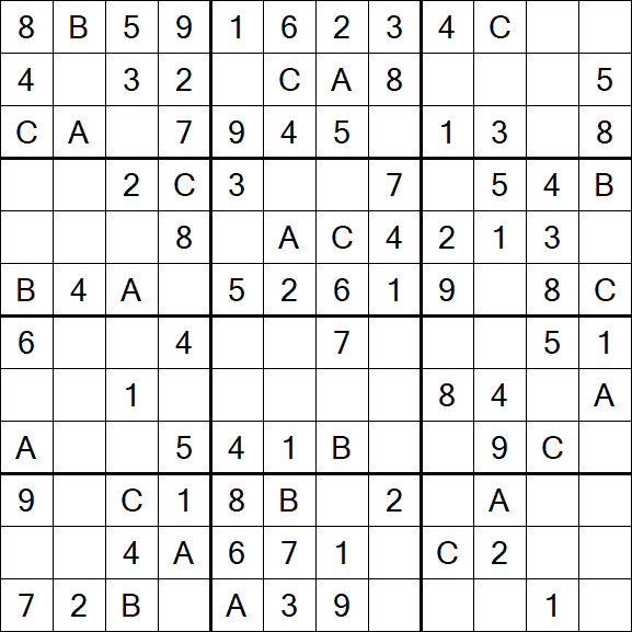 Sudoku 12x12 - Easy