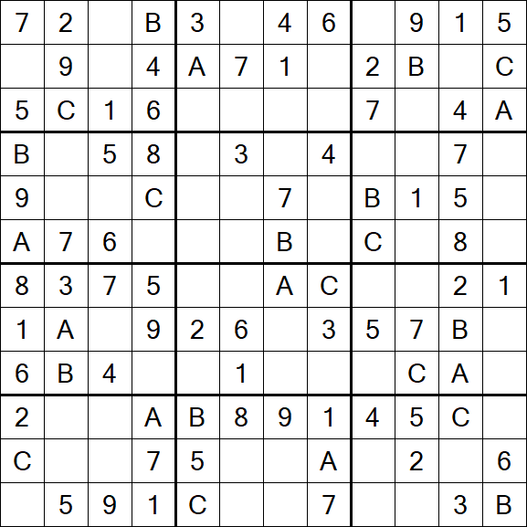 Sudoku 12x12 - Easy