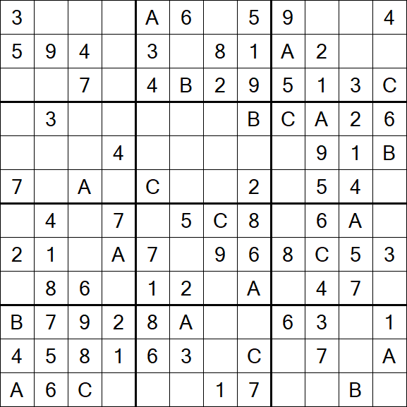 Sudoku 12x12 - Easy