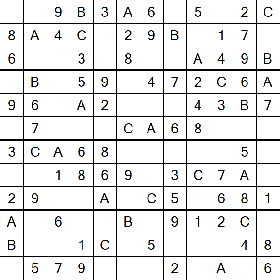 Sudoku 12x12 - Easy