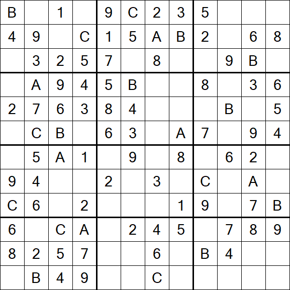 Sudoku 12x12 - Easy