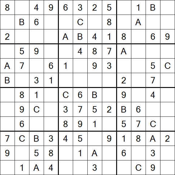 Sudoku 12x12 - Easy