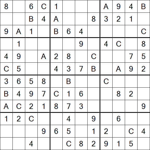 Sudoku 12x12 - Easy