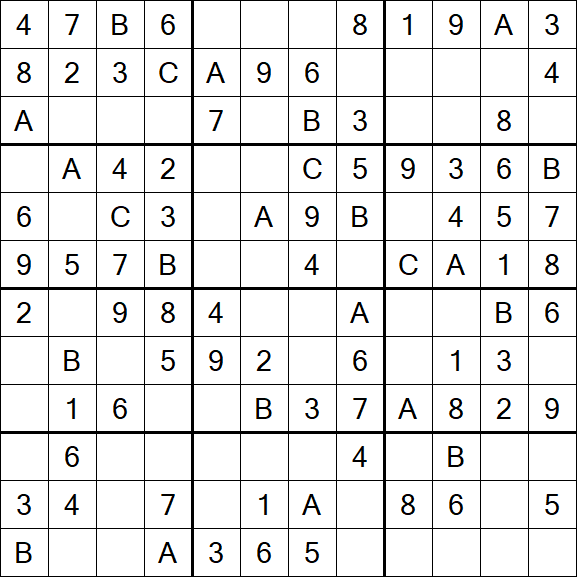 Sudoku 12x12 - Easy