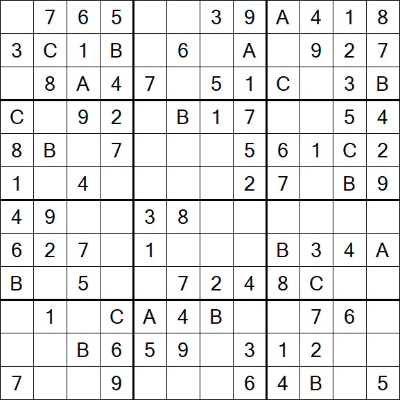 Sudoku 12x12 - Easy