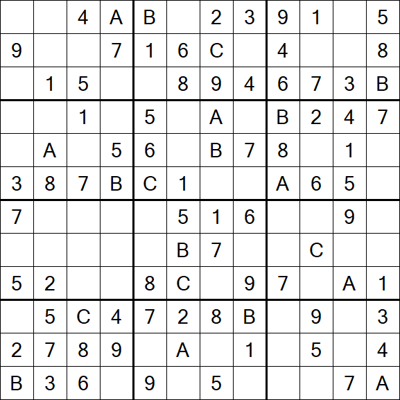 Sudoku 12x12 - Easy