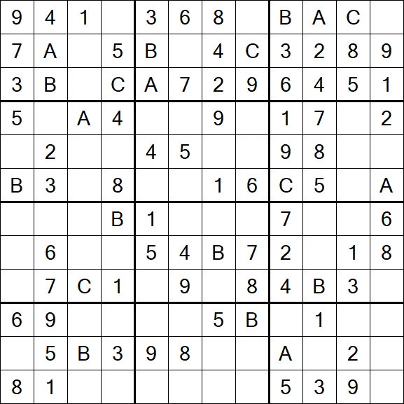 Sudoku 12x12 - Easy