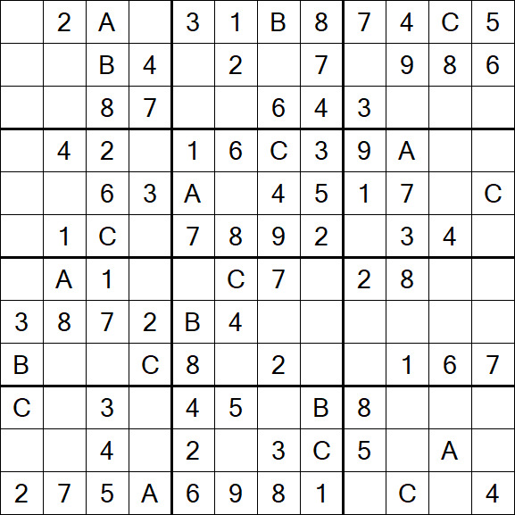 Sudoku 12x12 - Easy