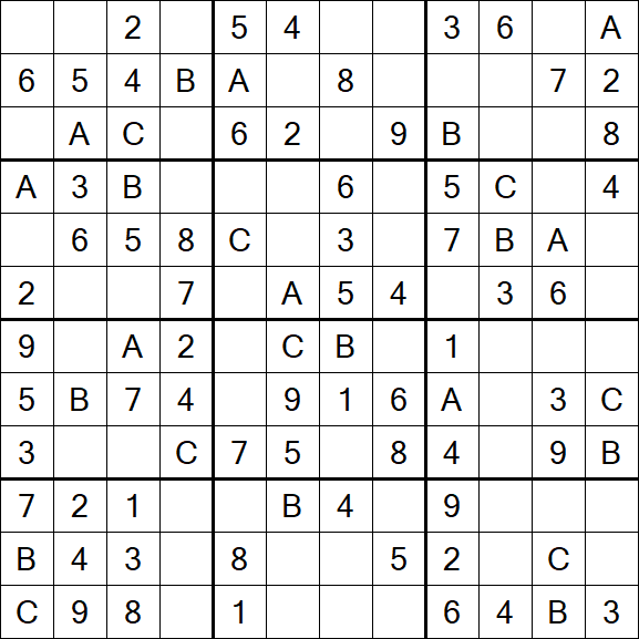 Sudoku 12x12 - Fácil