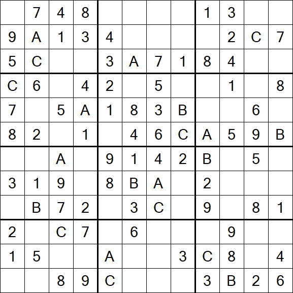 Sudoku 12x12 - Easy