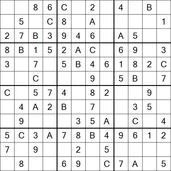 Sudoku 12x12 - Easy