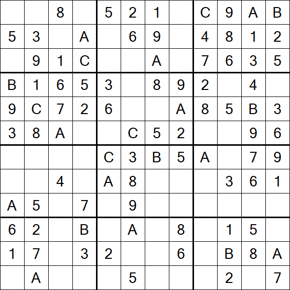 Sudoku 12x12 - Fácil