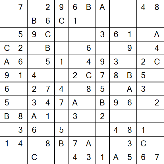 Sudoku 12x12 - Simple