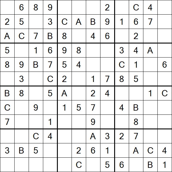 Sudoku 12x12 - Simple
