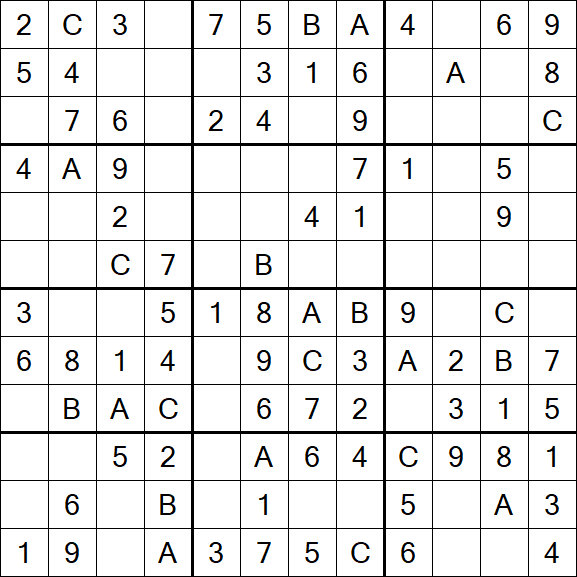 Sudoku 12x12 - Simple