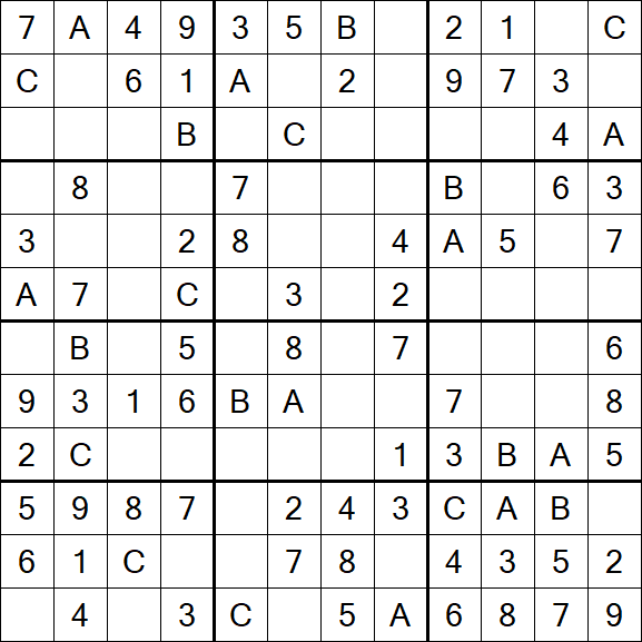 Sudoku 12x12 - Simple