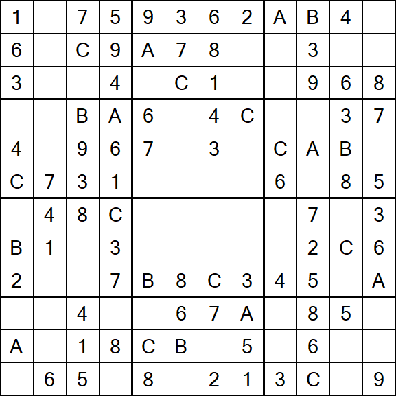 Sudoku 12x12 - Simple