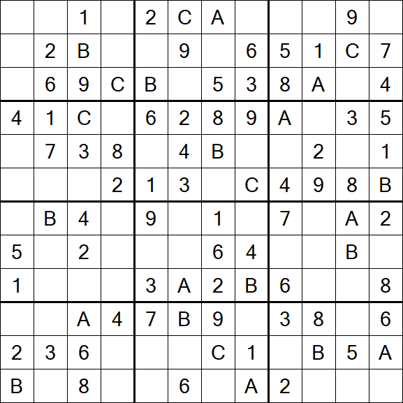 Sudoku 12x12 - Simple