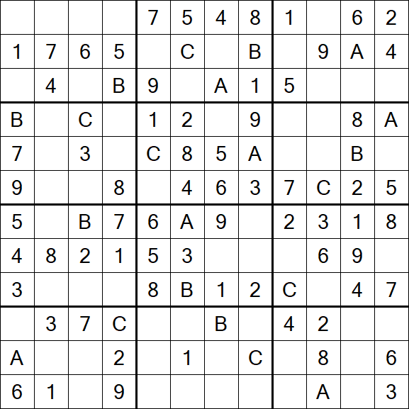 Sudoku 12x12 - Simple
