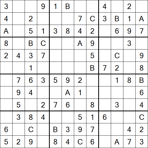 Sudoku 12x12 - Simple
