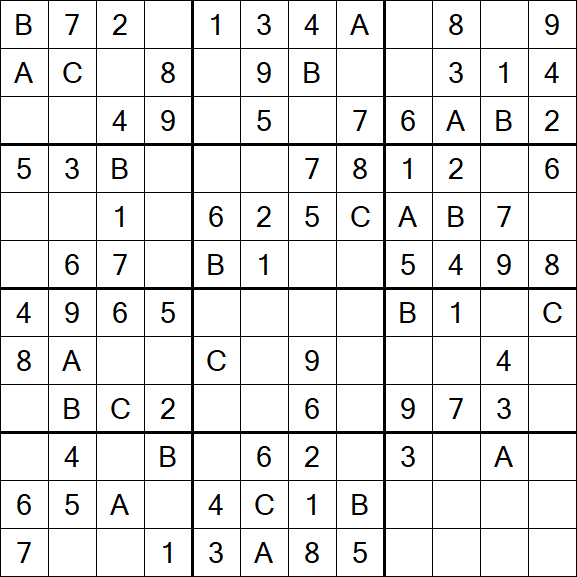 Sudoku 12x12 - Simple