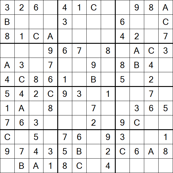Sudoku 12x12 - Simple