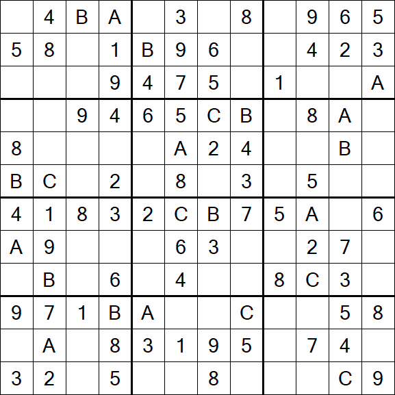 Sudoku 12x12 - Simple