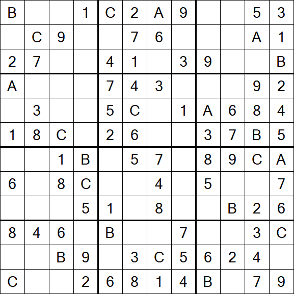 Sudoku 12x12 - Simple